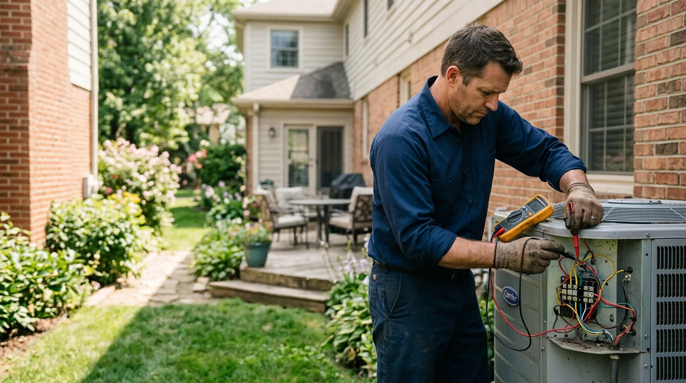 HVAC technician working near Glenpool, OK